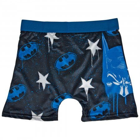 DC Comics Batman Cowl Symbols and Stars Aero Boxer Briefs Underwear
